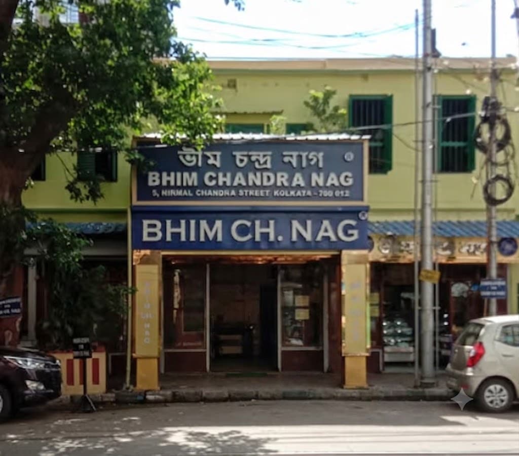 Bhim Chandra Nag storefront in Bowbazar, Kolkata
